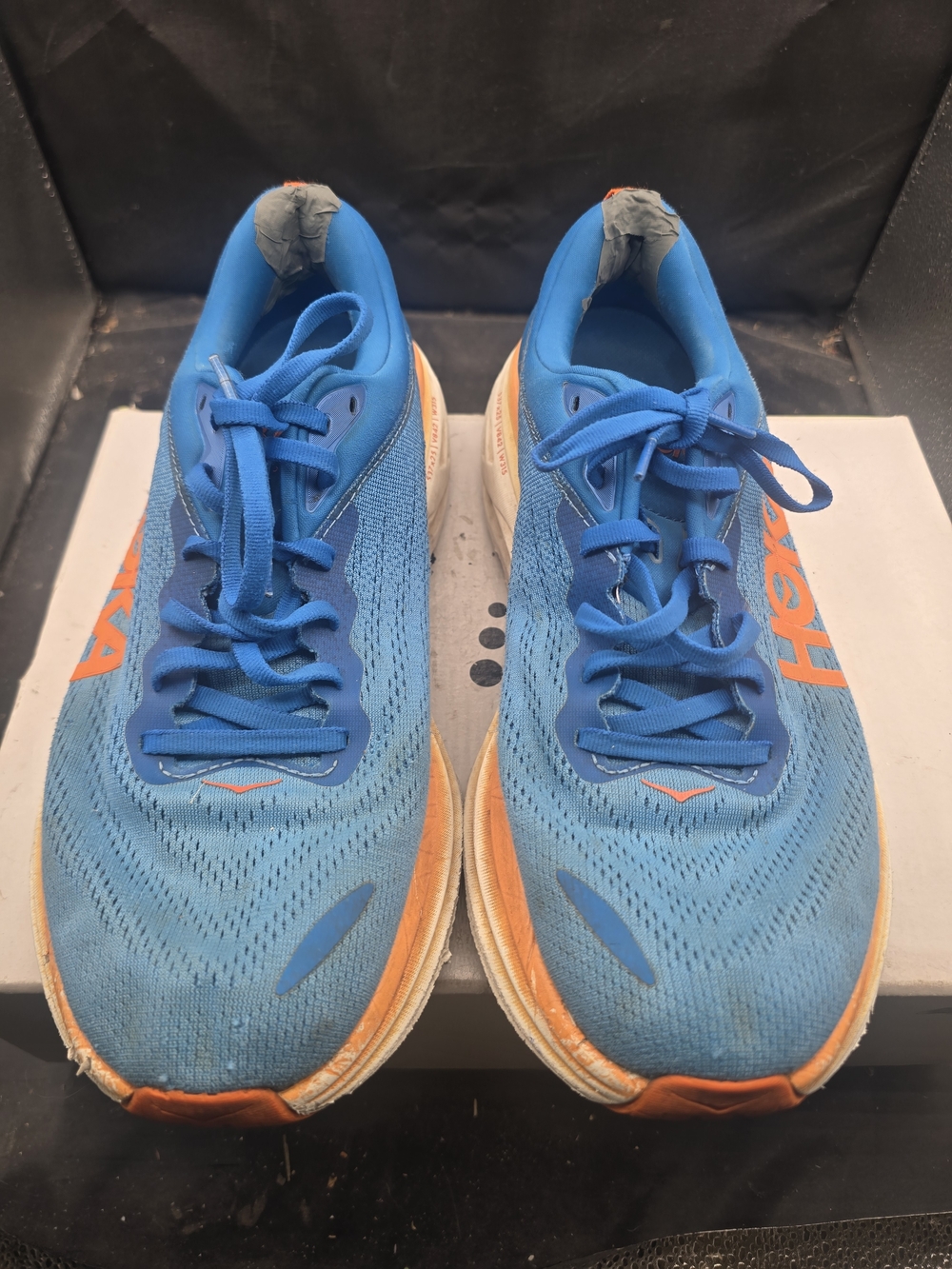 HOKA Men's Blue and Orange‎ Performance Running Shoes